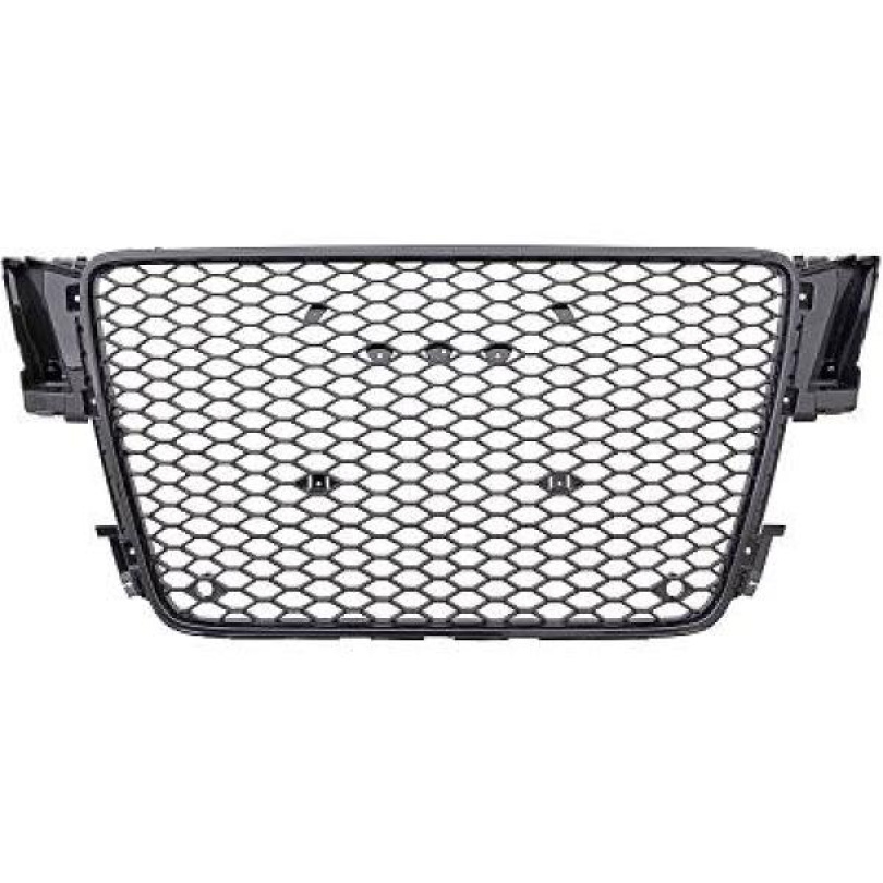 AUDI A5 8T 07-11 Honeycomb Blanksvart Sportgrill RS-Look (med PDC) DIEDERICHS