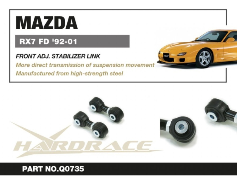 Mazda RX-7 92-02 FD Främre Justerbara Stab.Stag - 2Delar/Set Hardrace